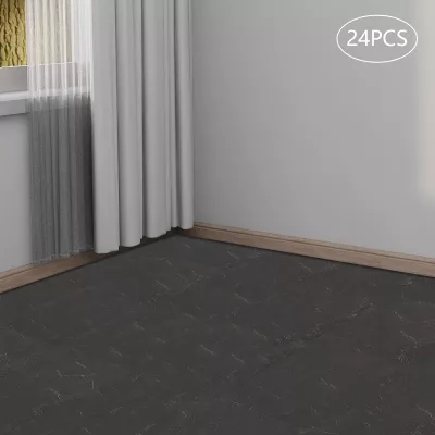 Carreaux de sol autocollants gris pierre – image 2