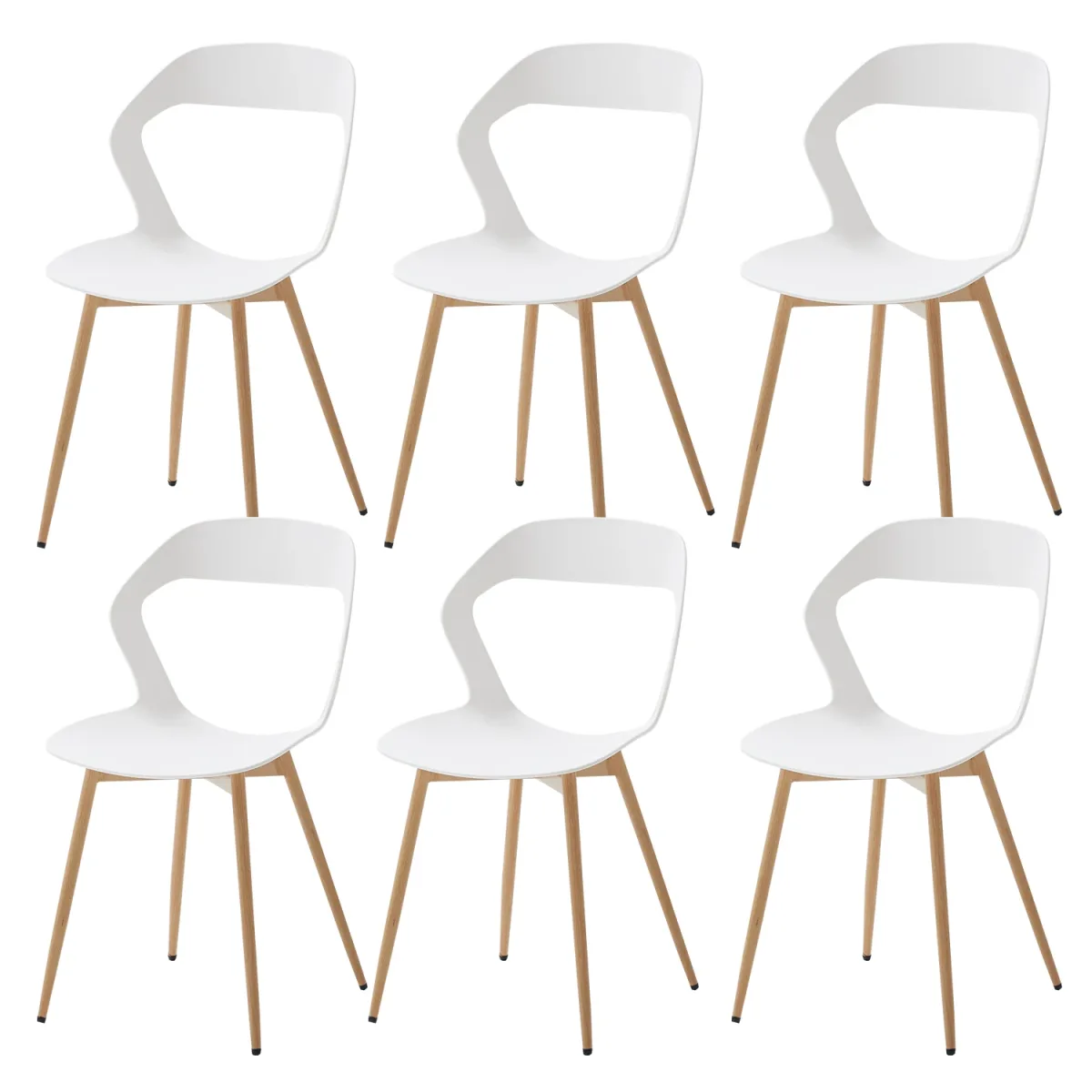 Chaise de salle à manger ajourée en plastique