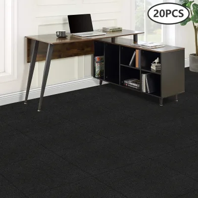 Dalles de tapis carrées noires, 20 pièces – image 2