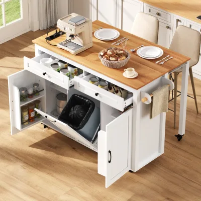 Îlot de cuisine mobile extractible en MDF – image 2