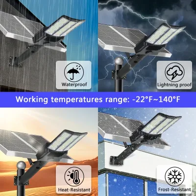 Lampadaire solaire d'extérieur en aluminium – image 3