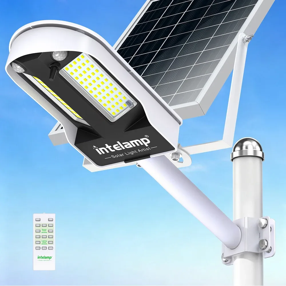 Lampadaire solaire LED à deux détecteurs