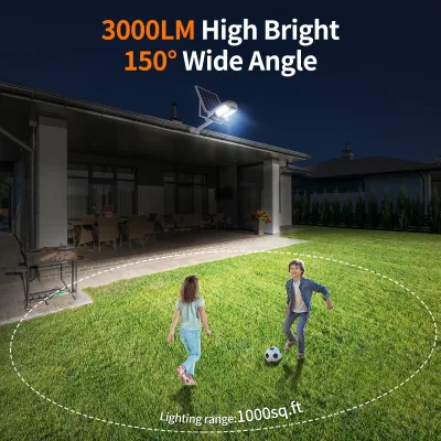 Lampadaire solaire LED à deux détecteurs – image 3