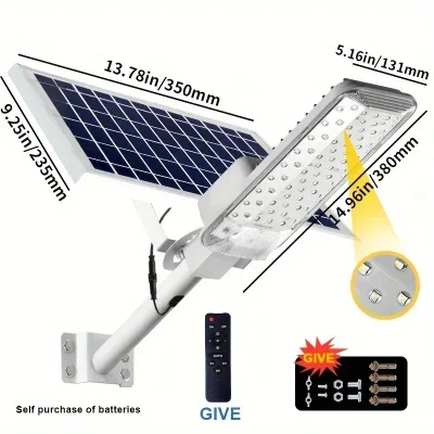 Lampadaire solaire LED en fer pour jardin – image 3