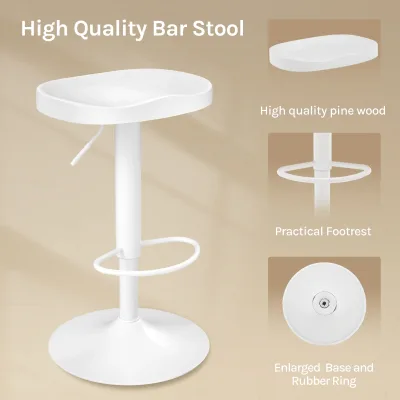 Lot de 2 tabourets de bar pivotants en métal – image 2