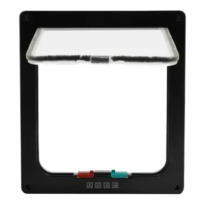 Porte pour chat en plastique noir, 22 × 20 cm – image 2