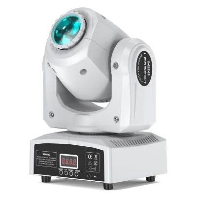 Projecteur à tête mobile LED RGBW 80 W blanc