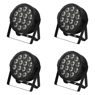 Projecteur de scène LED RGBW 14 LED noir