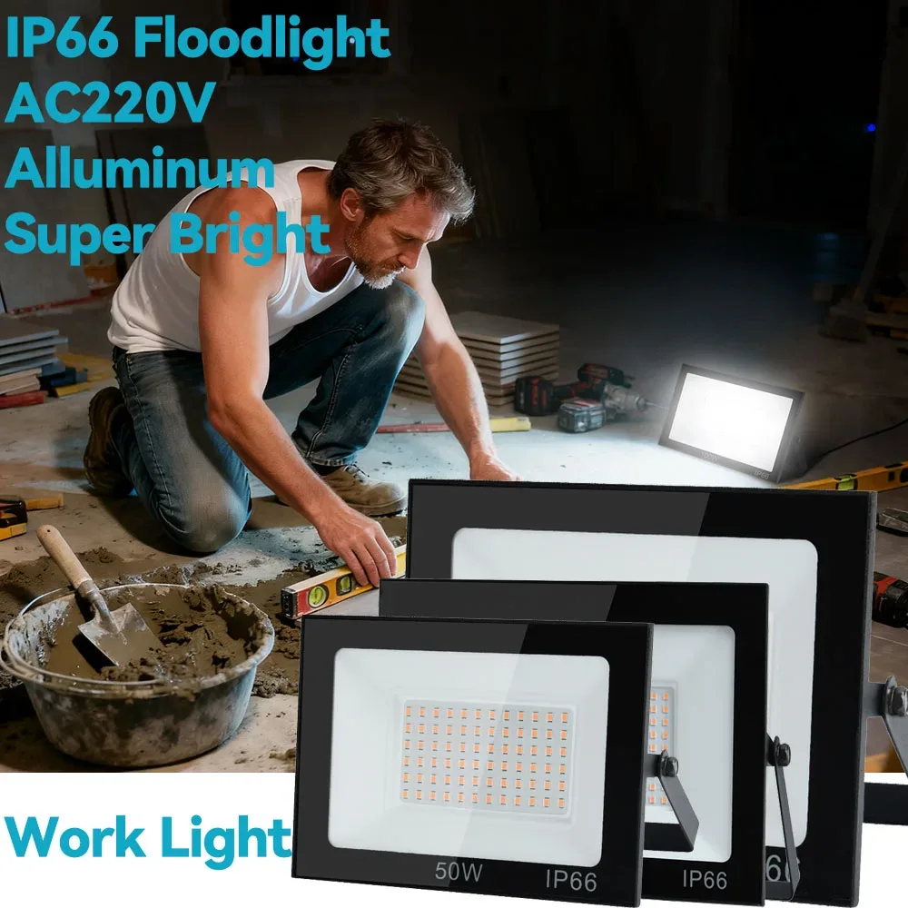 Projecteur LED d'extérieur en aluminium noir