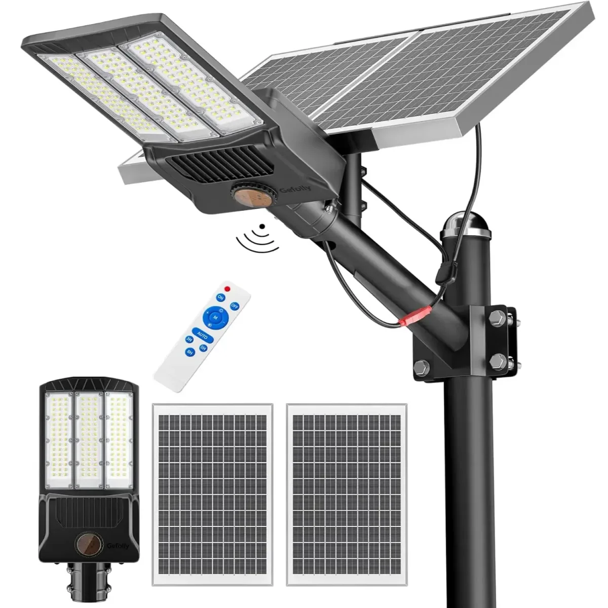 Réverbère solaire d'extérieur en aluminium