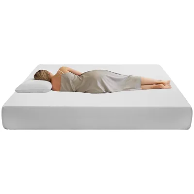 Surmatelas en mousse blanc 140 × 200 cm – image 2