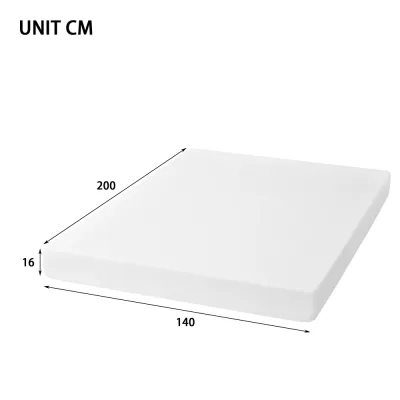 Surmatelas en mousse blanc 140 × 200 cm – image 3